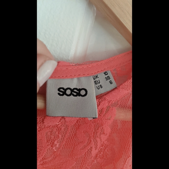 Pretty pink lace and chiffon dress - Picture 6 of 7